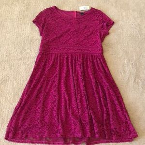 Raspberry Lace Dress